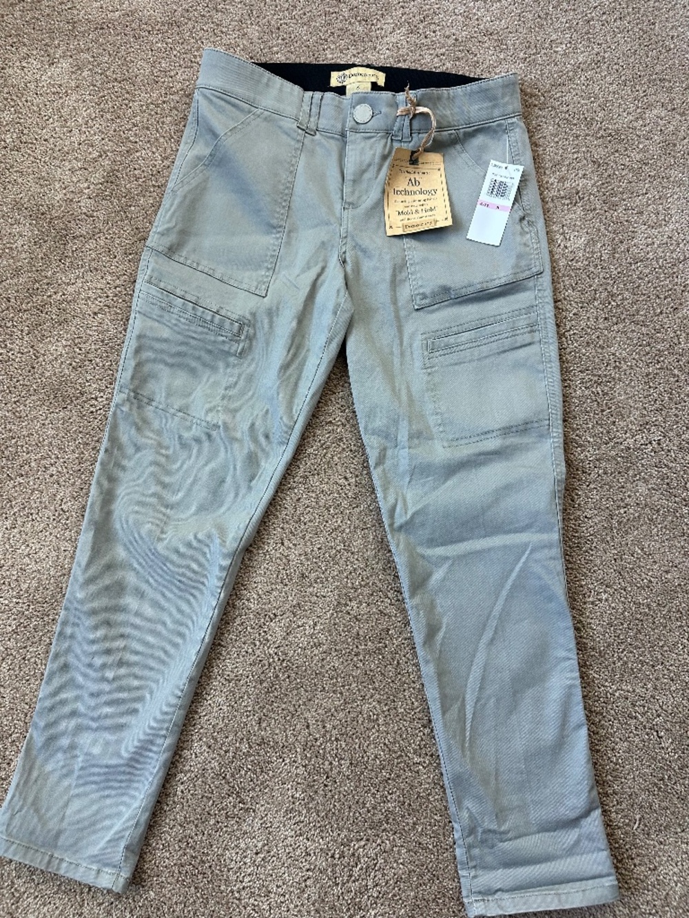 NWT Democracy "Ab" solution Cargo Utility Twill Pants Sz 6 Green